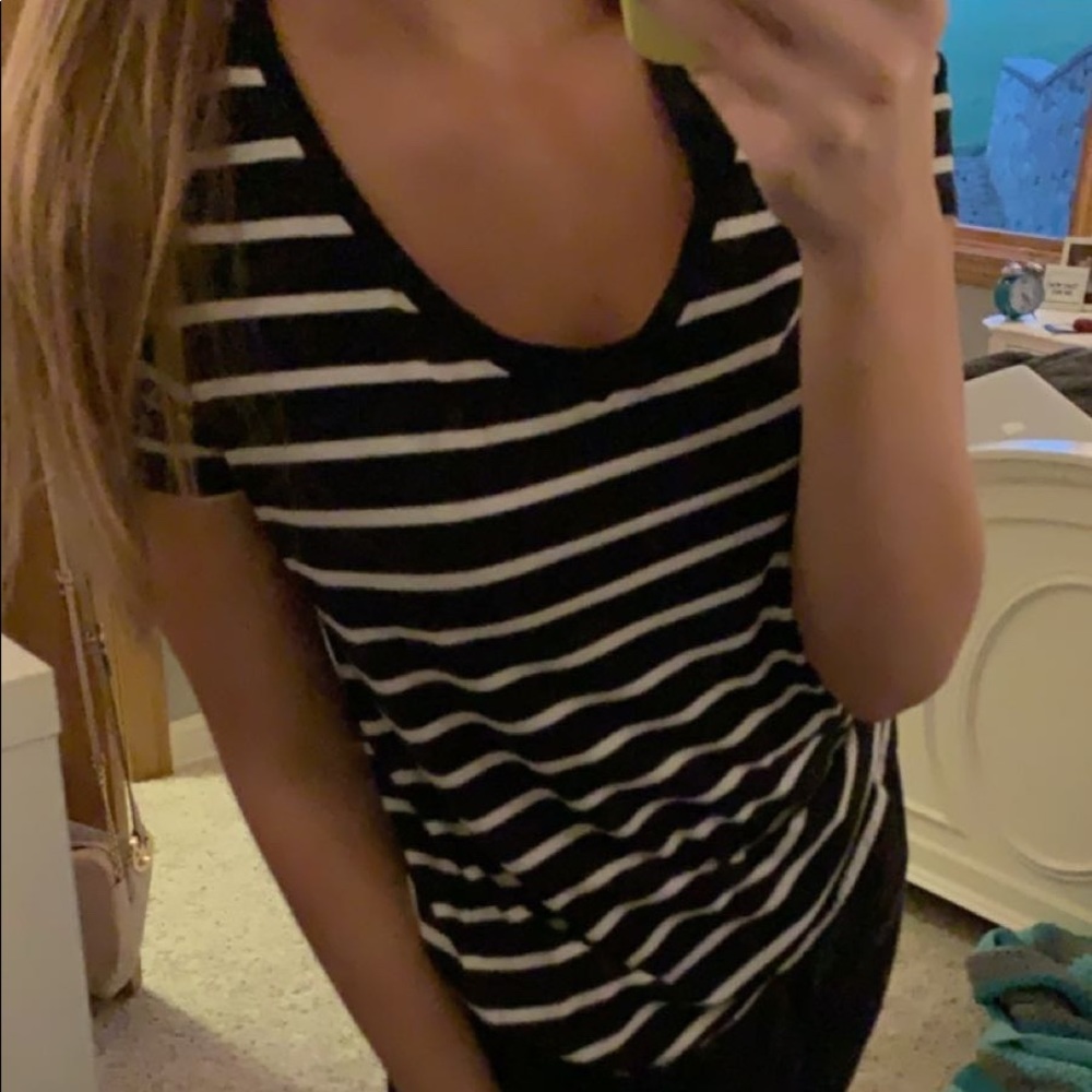 Striped V-Neck